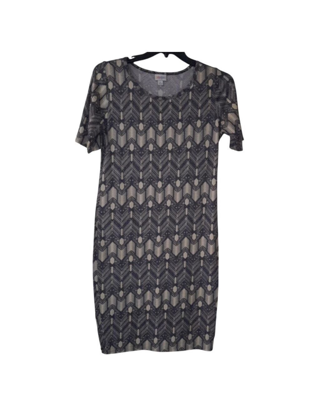 LuLaRoe Julia Dress Large Short Sleeves